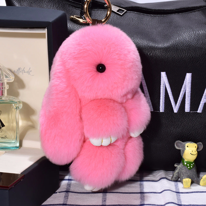 Mayorista de conejo muerto Rex Rabbit Fur Keychain